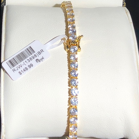 Other - Brand New Gold Finished Lab Diamond Tenis Bracelet